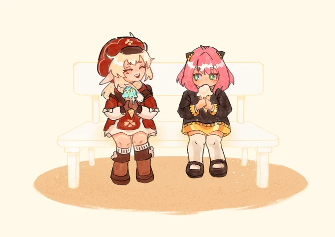anya and klee ice cream time! 