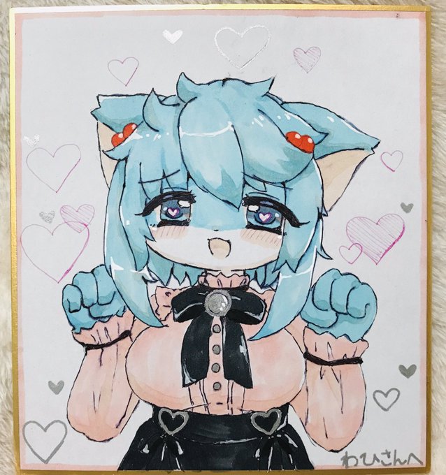 しょこらさんに同期ちゃん描いてもらった!!!やばかわいいすぎる…めっちゃなでなでしてあげたくなるかわいさ🫳🫳ありがとう…! 