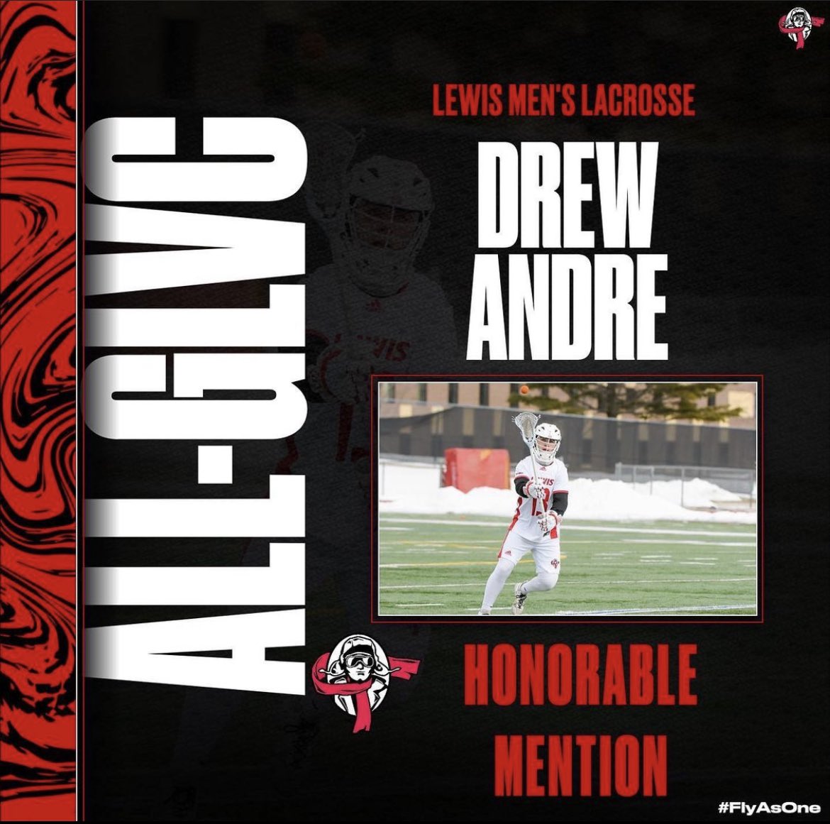 LewisMLax's tweet photo. Congratulations to Junior Drew Andre on being named All-GLVC Honorable Mention! https://t.co/yLc0y3Kl53