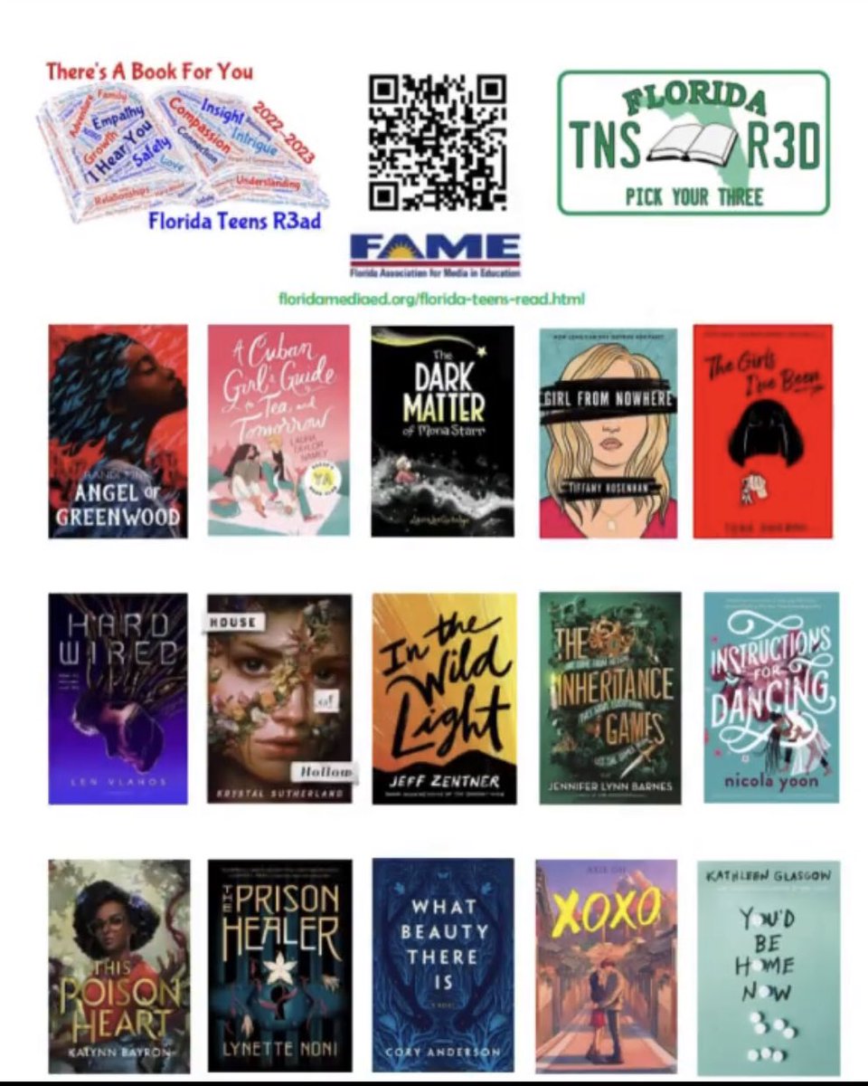 Mrs_Lozin's tweet photo. New titles have been released! So proud and honored to be on this committee 🤓 #pickyourthree @FloridaMediaEd #floridateensread @BCAMSLibraries @BCAMSBroward @BrowardLiteracy https://t.co/38MYUAX7Js