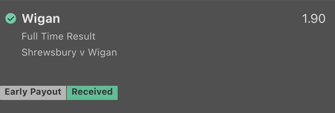 TipsRaw's tweet image. 10 LIKES FOR 3PM BETS TO BE POSTED ❤️🔄

3/3 Winners so far today 💰

Mane SoT @ 2.1 ✅
Wigan @ 1.9 ✅
Wycombe @ 1.61 ✅