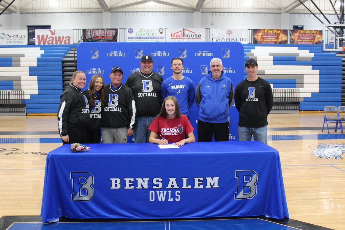 <a href="/DelaneyBell23/">Delaney Bell</a> made it official. Here we come <a href="/Arcadia_WBB/">Arcadia Basketball</a>. It was great to have all her coaches come out to support her. <a href="/Bensalem_GBBall/">Bensalem Girls Basketball</a> <a href="/Owls_Athletics/">Bensalem HS Athletic</a> <a href="/SOLsports/">SOLsports</a>