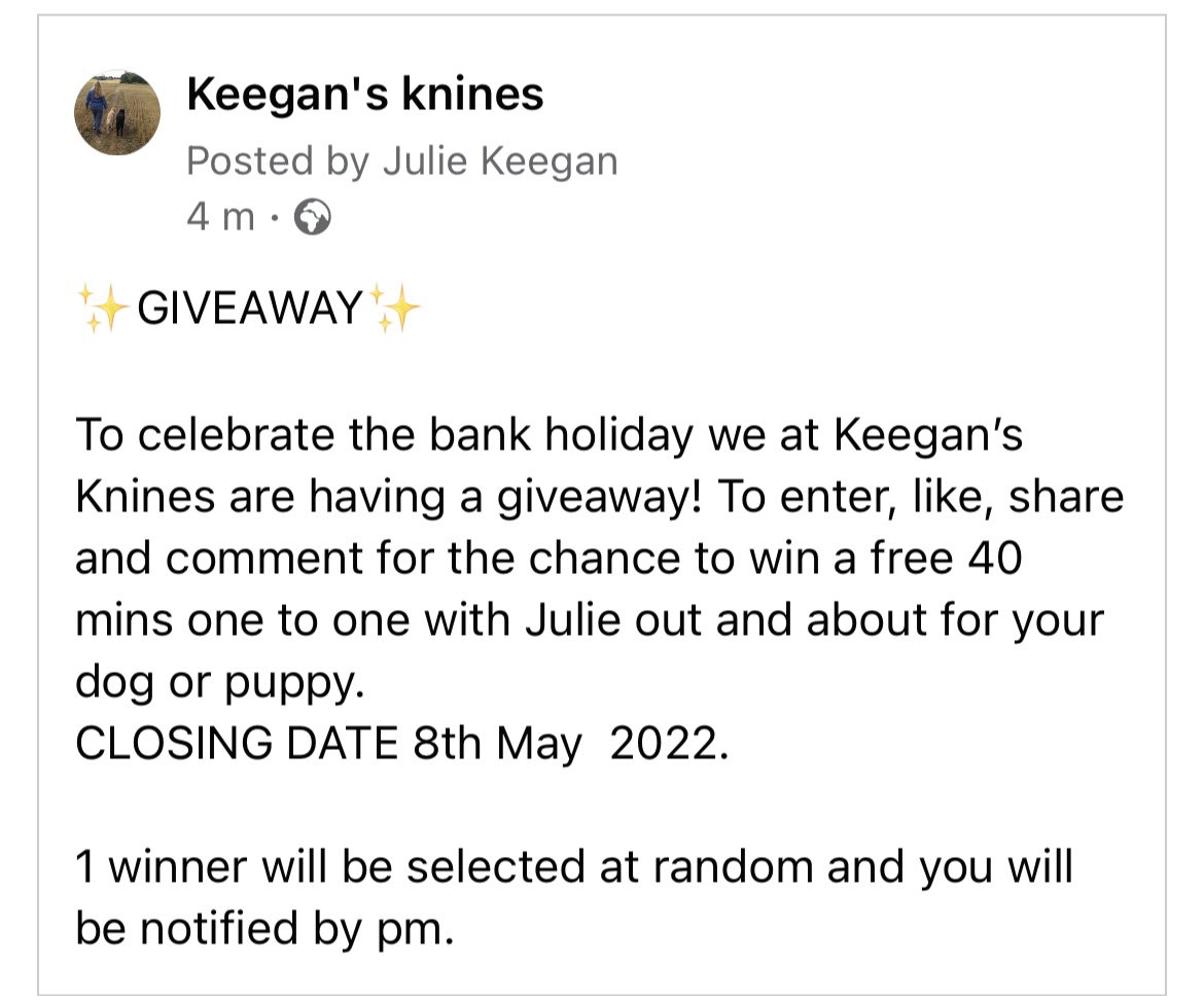 keegansknines's tweet image. #giveaway #onetimeonly #BankHolidayWeekend #celebrate #puppies #puppy #puppyclass #puppytraining #dogtraining #luton #dunstable #harpenden