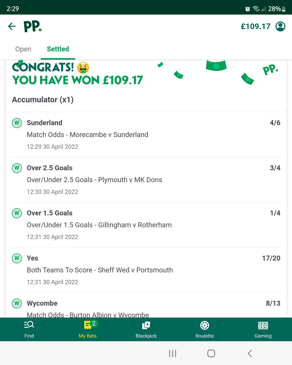 garethbromby's tweet photo. @AndyRobsonTips Love go cheeky win thanks Andy 😊 https://t.co/RQvuNcxnga