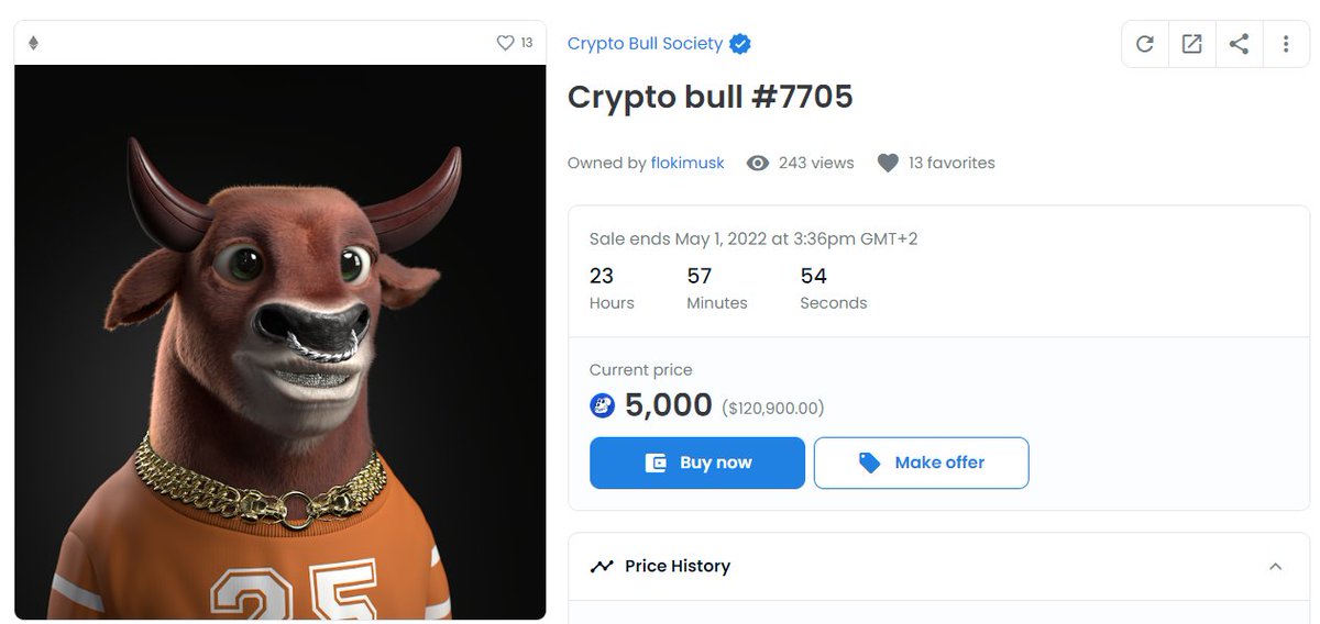 The Crypto Bull Society is now accepting $APE on <a href="/opensea/">OpenSea</a> for the Crypto Bull and Crypto Bear NFT collections 🔥 

opensea.io/collection/cry…

opensea.io/collection/cry…

#CBSstampede <a href="/ThePrimeCuts1/">The Prime Cuts 🐂</a> @GalyArtist