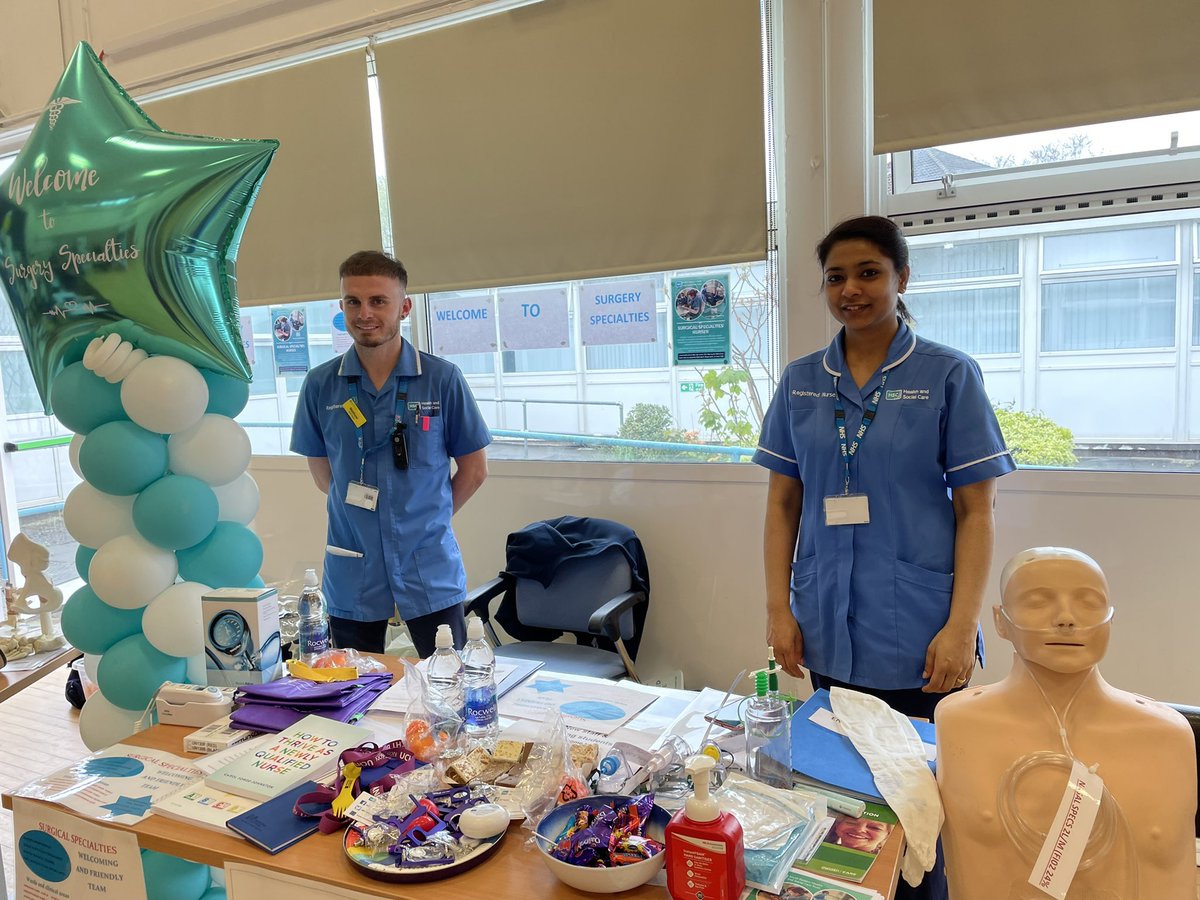 iris_markwell's tweet photo. A great turn out of potential staff talking to our nursing staff for our fantastic surgical nursing team @SetNursing open day https://t.co/Uncqz2bhUw