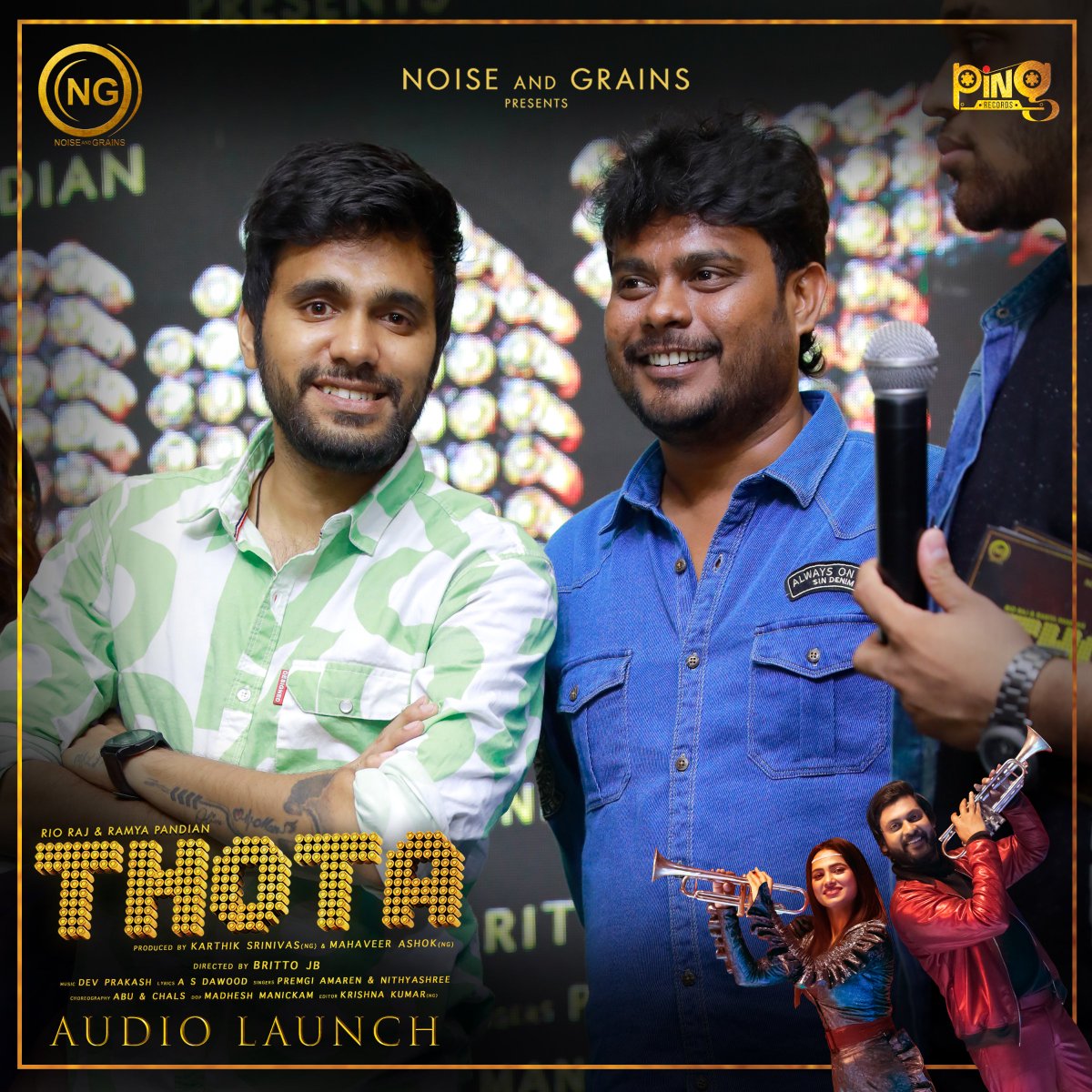 PiNG Records (@pingrecords) on Twitter photo #THOTA Music video Streaming now 🥳
Song ▶️ bit.ly/3vOPoJn
Stay tuned with @Pingrecords <a href="/noiseandgrains/">Noise And Grains</a>
<a href="/Premgiamaren/">PREMGI</a> <a href="/nithyaatweets/">Nithyashreeofficial</a> <a href="/rio_raj/">Rio raj</a> <a href="/iamramyapandian/">SriRamya Paandiyan</a> <a href="/brittoguru/">Britto JB</a> <a href="/karya2000/">Karthik Srinivas</a> <a href="/itisveer/">Mahaveer</a> @devprakashregan @krishna1080p <a href="/madheshmanickam/">madheshmanickam</a> <a href="/SAMSONCHARLESR/">charles rayappan</a>
<a href="/onlynikil/">Nikil Murukan</a> #THOTA Music video Streaming now 🥳
Song ▶️ bit.ly/3vOPoJn
Stay tuned with @Pingrecords <a href="/noiseandgrains/">Noise And Grains</a>
<a href="/Premgiamaren/">PREMGI</a> <a href="/nithyaatweets/">Nithyashreeofficial</a> <a href="/rio_raj/">Rio raj</a> <a href="/iamramyapandian/">SriRamya Paandiyan</a> <a href="/brittoguru/">Britto JB</a> <a href="/karya2000/">Karthik Srinivas</a> <a href="/itisveer/">Mahaveer</a> @devprakashregan @krishna1080p <a href="/madheshmanickam/">madheshmanickam</a> <a href="/SAMSONCHARLESR/">charles rayappan</a>
<a href="/onlynikil/">Nikil Murukan</a>