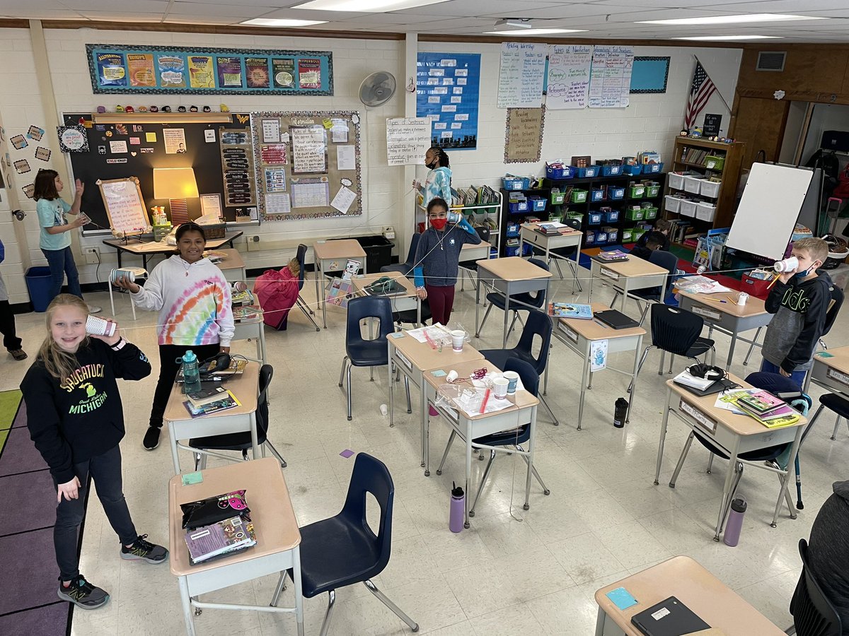 MsCostello111's tweet photo. Students testing out their own designs while exploring sound waves. #BeEvergreen #mysteryscience https://t.co/gkEAGYJ5p7