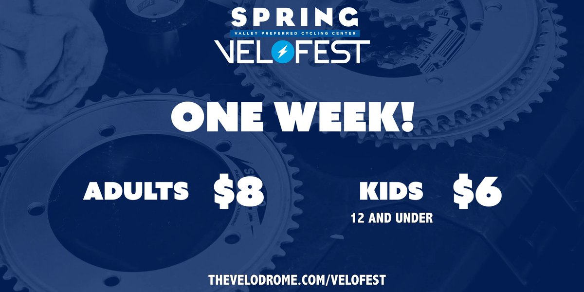 Spring Velofest is in one week, Saturday, May 7th! Get your tickets on our website for only $8 🎟️ buff.ly/3OI6FfN