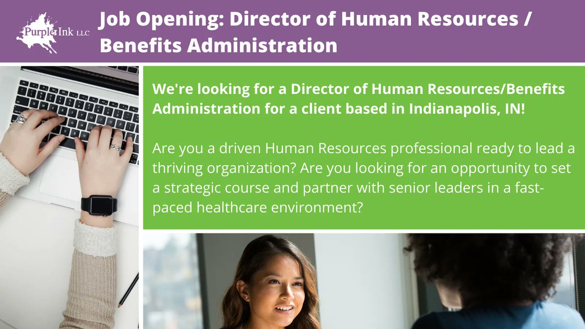 #JobOpening: Director of HR/Benefits Administration for a client in #Indianapolis. Are you a driven HR professional ready to lead a thriving organization? If so, this may be the opportunity for you! | buff.ly/37Y2DPK | #Jobs #JobSearch #Hiring