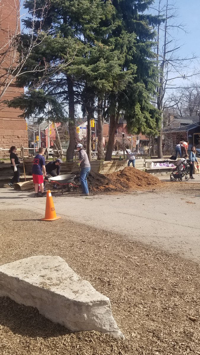 Yard clean up in action