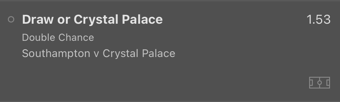 TipsRaw's tweet image. Football Bets ⚽️

- Double @ 1.68
- Double @ 1.53
- Palace or Draw @ 1.53
- Acca @ 8.99 

Starting soon ❗️

Like + RT to support the page🤝