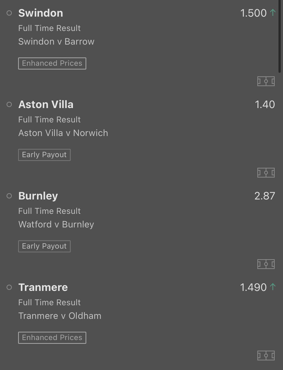 TipsRaw's tweet image. Football Bets ⚽️

- Double @ 1.68
- Double @ 1.53
- Palace or Draw @ 1.53
- Acca @ 8.99 

Starting soon ❗️

Like + RT to support the page🤝