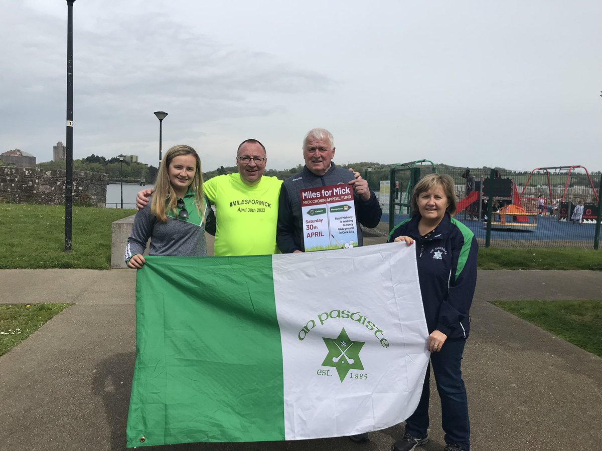 PassageGAA's tweet photo. @mahony_ray has landed in Passage West on his #MILESFORMICK fundraiser 👏 well done Ray and keep up the good work from all here at Passage West GAA.
Best wishes to Mick on his recovery too 🙌
https://t.co/wFPP4HGvvP https://t.co/IaZhf2Z2CM