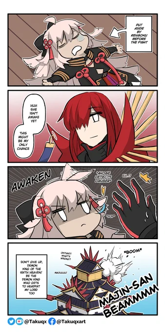 Little Okitan wants to help Master: Part 86 [Don't give up] #FGO 
Last chapter for Guda4 Rerun, thank you for reading! Hope you guys enjoyed this arc! 