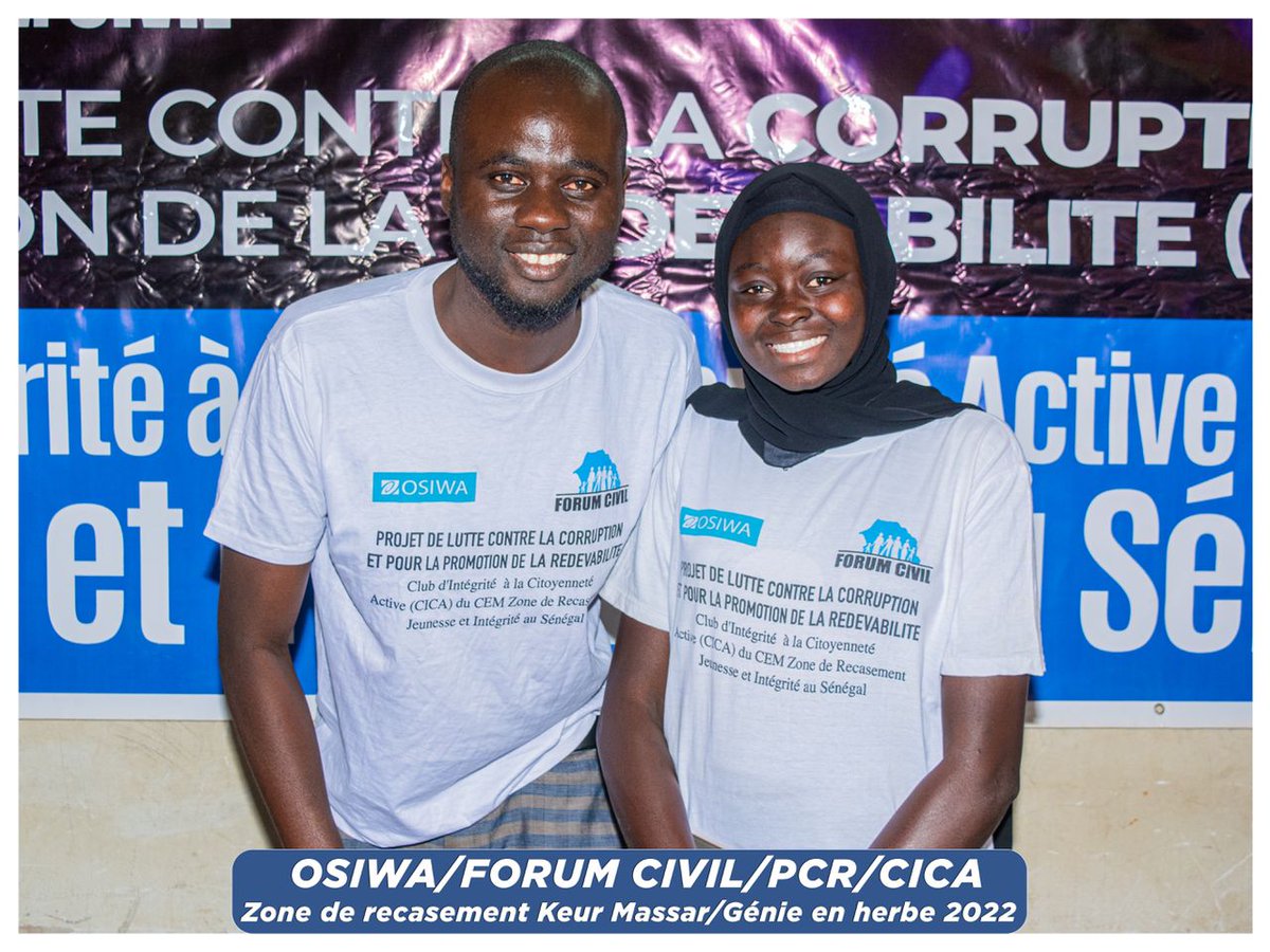 BirahimeSeck's tweet photo. Les CICA pour la valorisation du capital humain.🇸🇳🚀
CICAs for human capital development🇸🇳🚀 @CicaForumCivil @TitusGwemende @OSIWA1 @niallee04 @TI_France @OulimataSarr @NabouDiaw1 @MoustaphaMbow11
#FORUMCIVIL #PSUA https://t.co/pmxRGzrEth