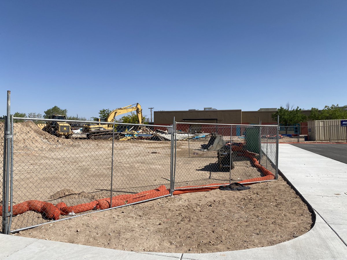 Demolition of the old office and cafeteria almost complete.