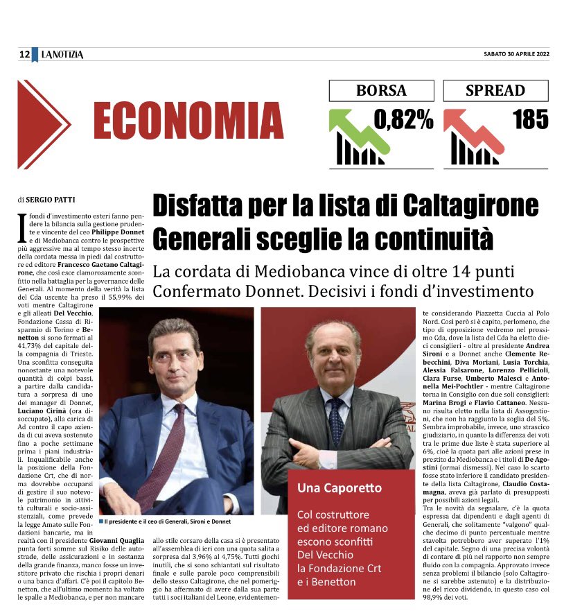 Generali: Per Caltagirone (e Il Sole24Ore, ecc. ecc.) i soci italiani stanno tutti con lui. Ma Piazzetta Cuccia sta al Polo Nord?
