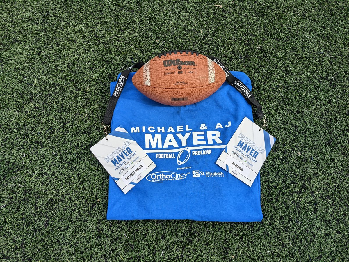 Almost time for the @MMayer1001 & @ajm36640 Football ProCamp presented by @OrthoCincy & @StElizabethNKY #Experience