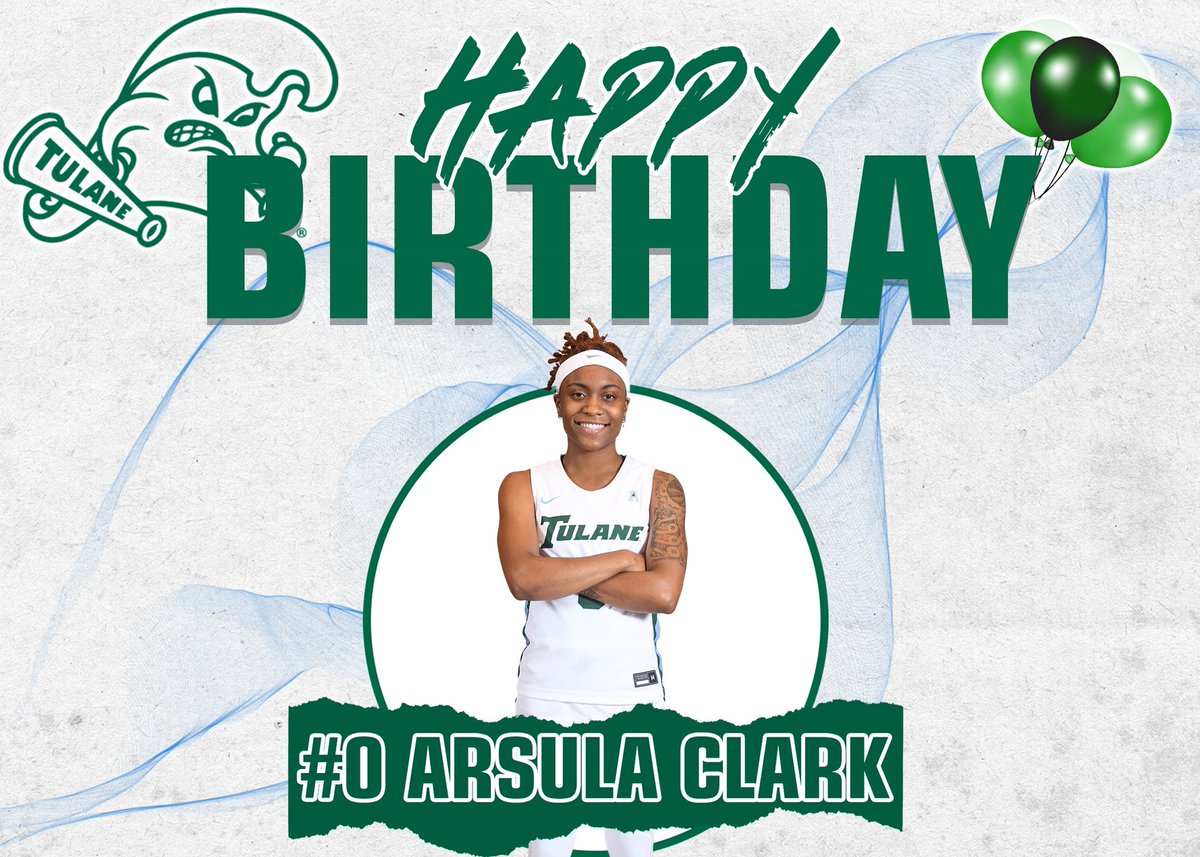 GreenWaveWBB's tweet photo. Happy birthday Su! We wish you all the best on your special day, @SuCashie‼️🥳🎂 
#RollWave🌊 https://t.co/bvZxiX1RBf