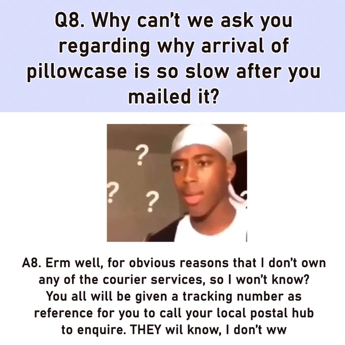FAQ regarding Childe Daki Pillowcase Batch 1 Preorder part 3/3 