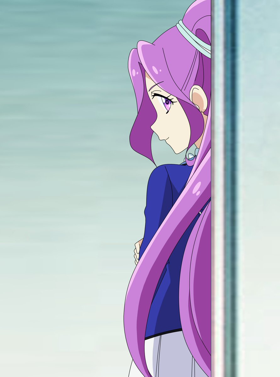 陰から見守る神崎美月ちゃん制服姿、口差分を完成、久しぶりに投稿しま