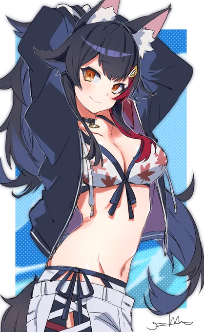 水着ミオしゃ #みおーん絵 