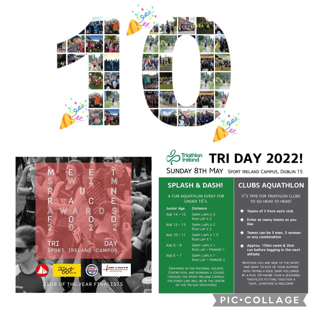Next Sunday is Tri Day 2022 in Dublin. It promises to be a fantastic day with splash and dash events for the younger juniors and a relay event for older juniors and seniors. Not to mention ATC is in the running to win club of the year 🤞🏻🤞🏻🤞🏻🤞🏻
Best of luck to all 😃
<a href="/tri_ireland/">Triathlon Ireland</a>