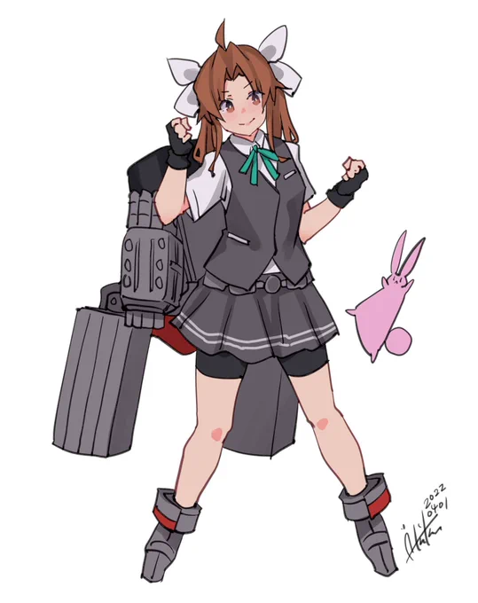 #今月描いた絵を晒そう
#艦これ #陽炎 #龍驤 #初雪 #白露 