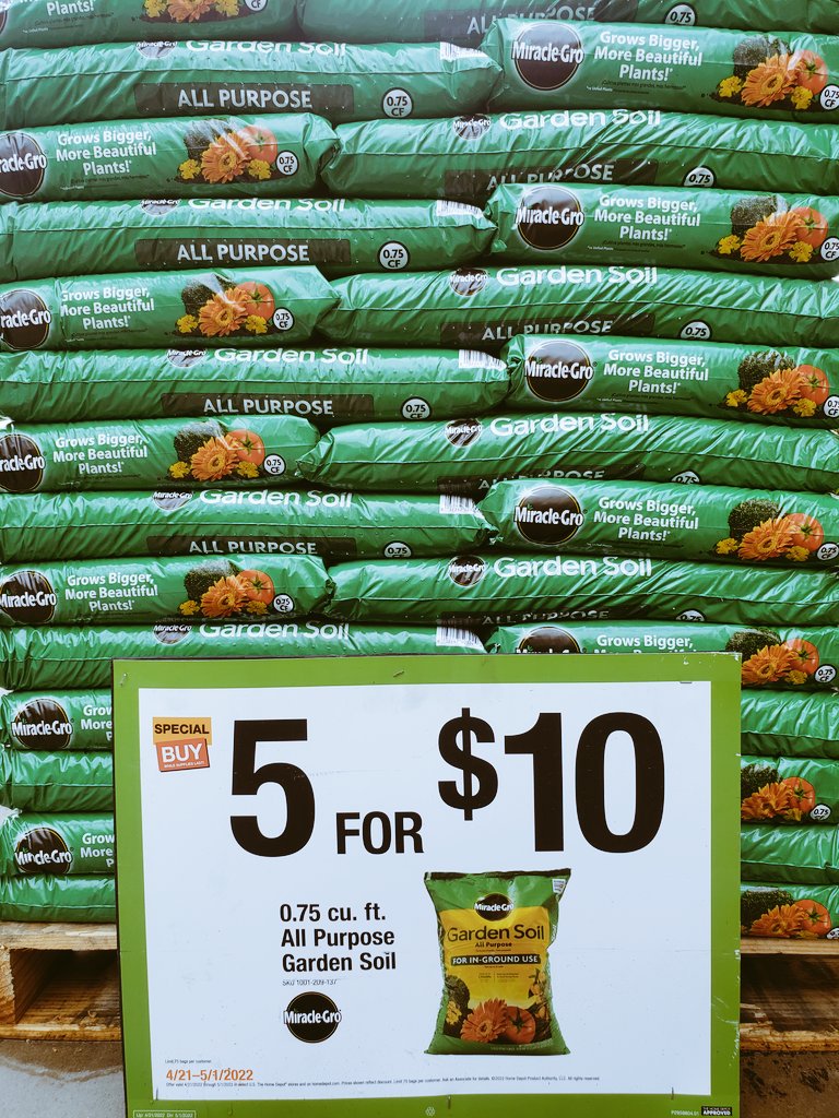 Jonathan Selvera (@athalbor) on Twitter photo Grows bigger more beautiful plants with Special Buy 5 for $10! all purpose garden soil .75 cu.ft.4/21/22 to 5/1/22 Here at your Home Depot Mcallen/Pharr @Marcy_olivarez <a href="/HermanRoqueOch1/">Herman Roque</a> <a href="/HermanRoqueOch1/">Herman Roque</a> <a href="/janie0506/">Moreno- Zuniga</a> <a href="/IreneEscamill11/">Irene Escamilla</a> <a href="/Derek_Ruiz1216/">Derek Ruiz</a> @RubenPalomo0506 Grows bigger more beautiful plants with Special Buy 5 for $10! all purpose garden soil .75 cu.ft.4/21/22 to 5/1/22 Here at your Home Depot Mcallen/Pharr @Marcy_olivarez <a href="/HermanRoqueOch1/">Herman Roque</a> <a href="/HermanRoqueOch1/">Herman Roque</a> <a href="/janie0506/">Moreno- Zuniga</a> <a href="/IreneEscamill11/">Irene Escamilla</a> <a href="/Derek_Ruiz1216/">Derek Ruiz</a> @RubenPalomo0506
