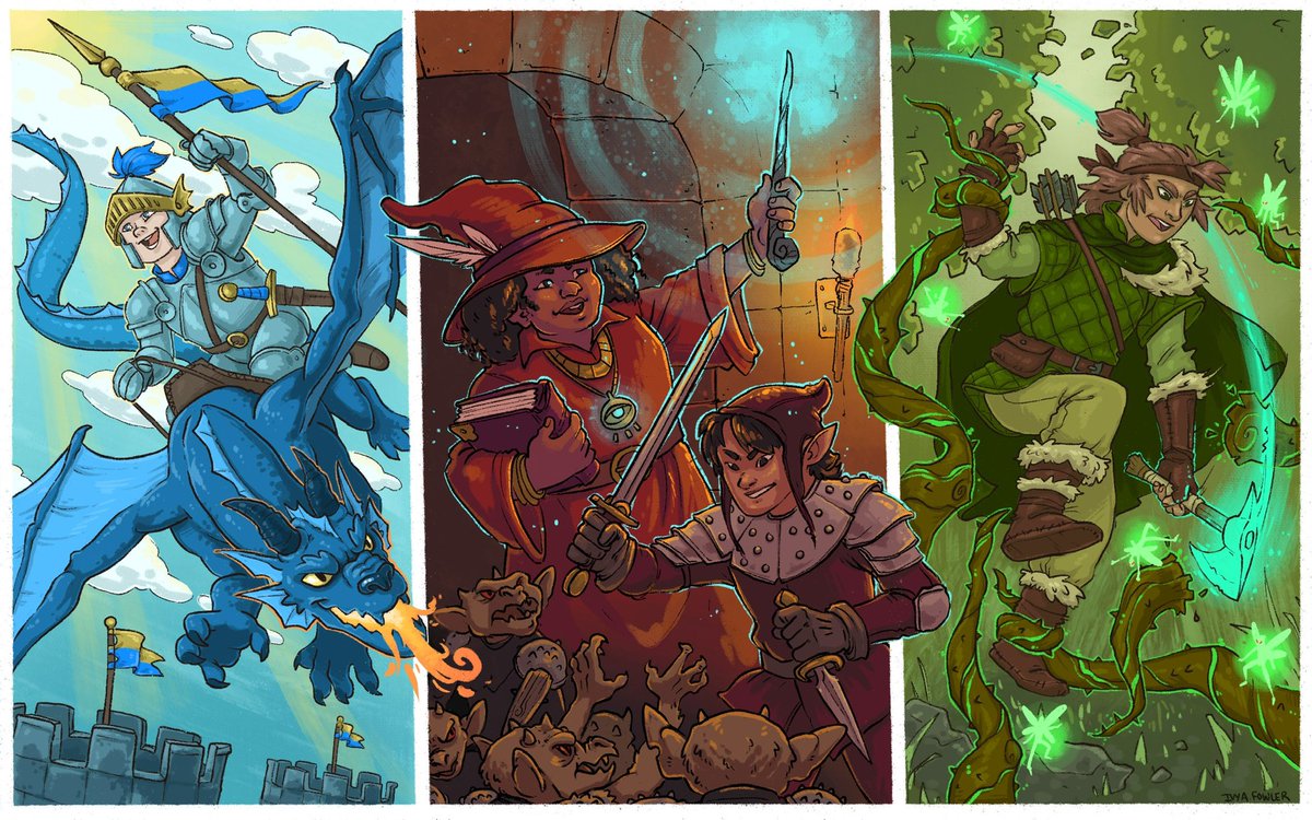 Hey there! Here’s an all-fantasy version of the EdVenture Quest art. ✨
.
#selfpromosaturday #fantasyillustration #fantasyart #adventure