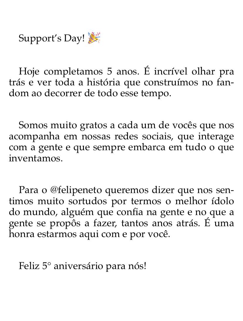SupportFeNeto's tweet photo. Feliz 5° aniversário para nós! 🎉❤️ https://t.co/VuFr0thFhV