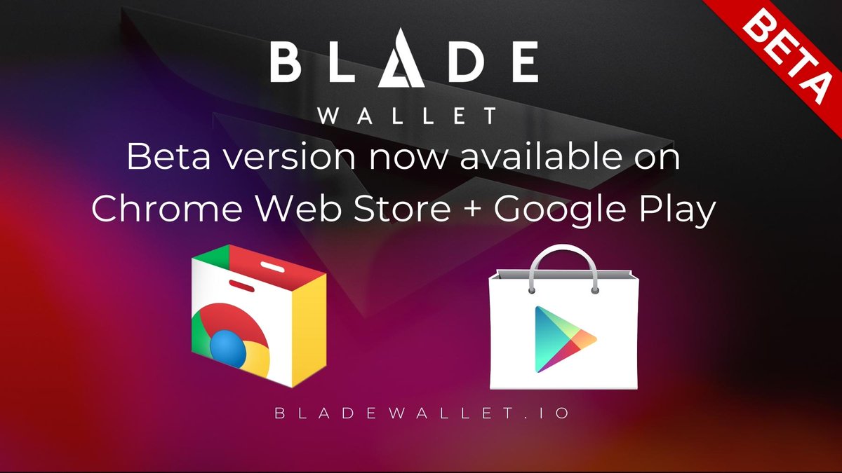 We are "alpha excited" to announce the "beta launch" of Blade Wallet on Chrome and Google stores!

Please visit us at bladewallet.io to find out more...

#bladewallet #betalaunch #letusknowwhatyouthink