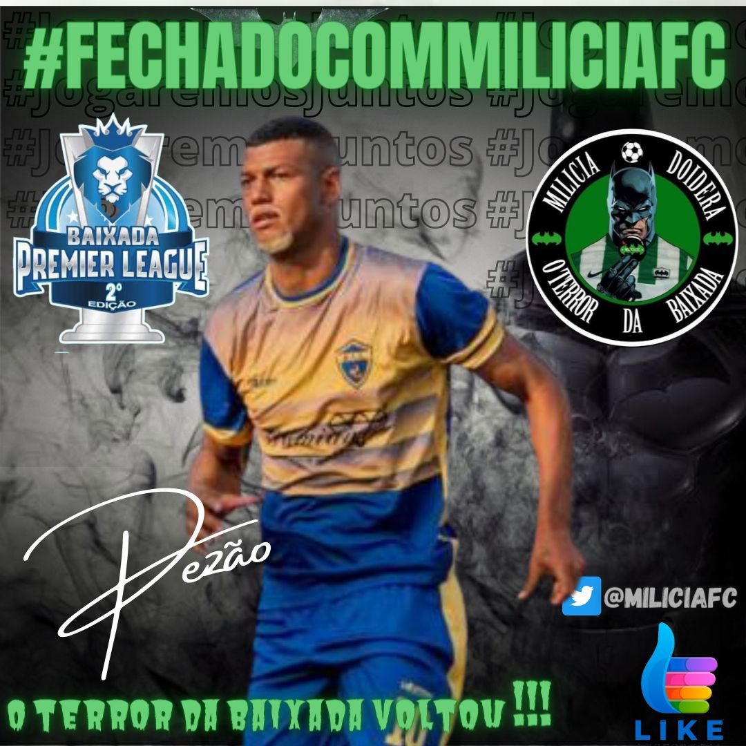 MiliciaFc's tweet photo. Fechado com o Milícia F.C ⚽

Atacantes: Pezão, Reizinho, Alex Miller, Buscapé 

#Julhoélogoali 🤘🏽💚🖤🚀 https://t.co/kFWmiD1pzh