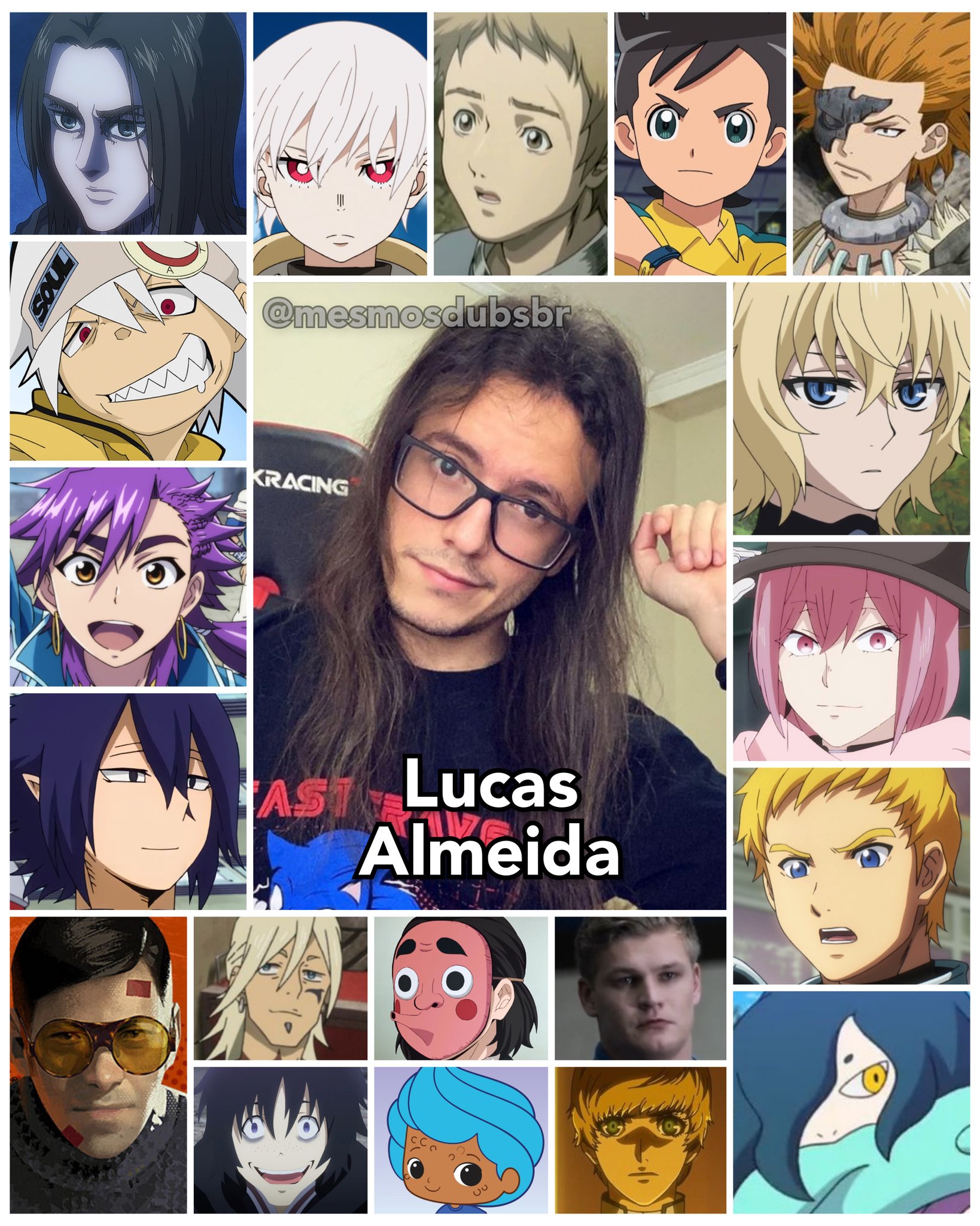 Personagens Com os Mesmos Dubladores! on X: fancast bunito / X