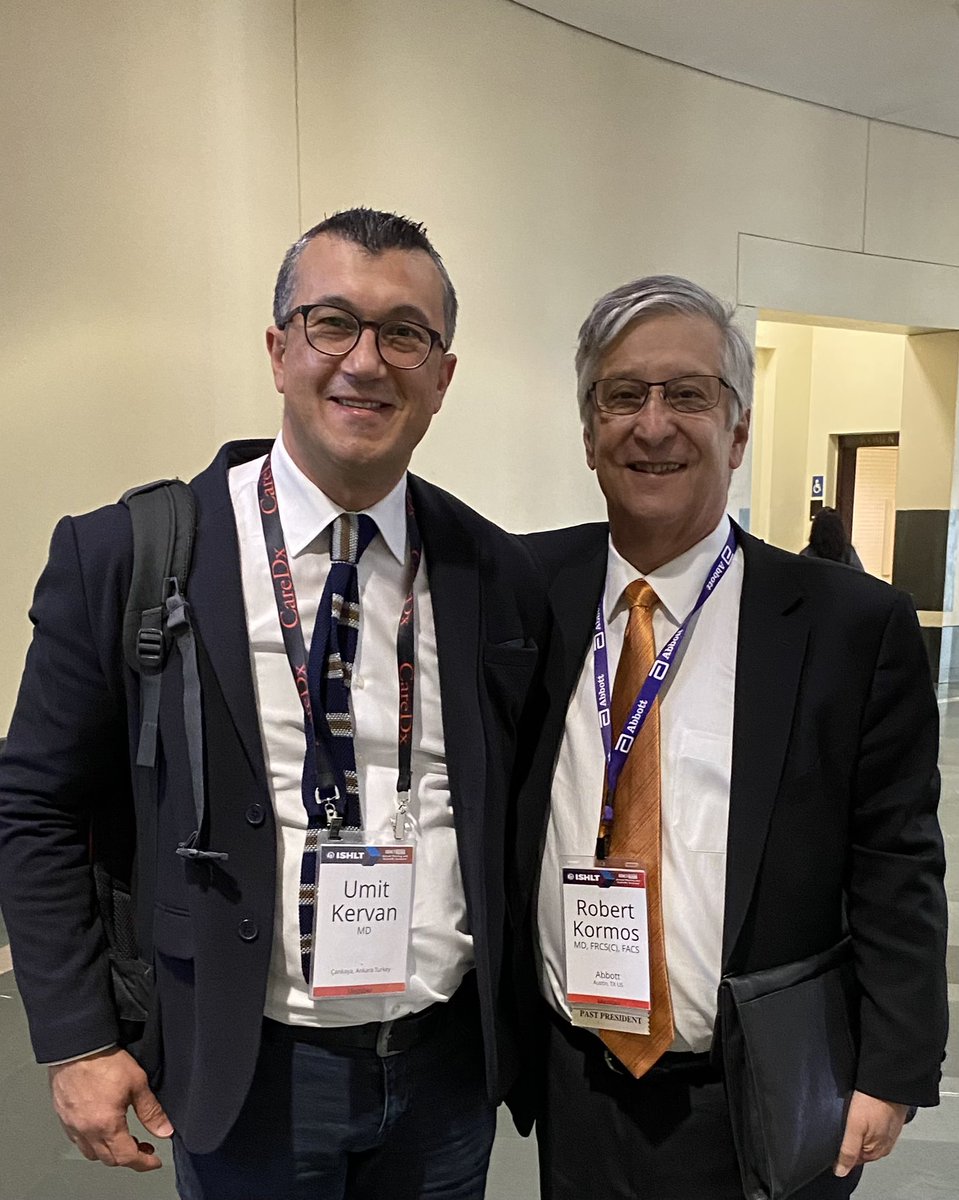 UmitKervan's tweet photo. It was a great honor to meet Prof. Robert Kormos (my mentor) again. We talked about new projects #ishlt2022 #heartfailure #mcs #lvad #ventricularassistdevice #heartmate3 #abbott https://t.co/e7Xtx5Gqr4