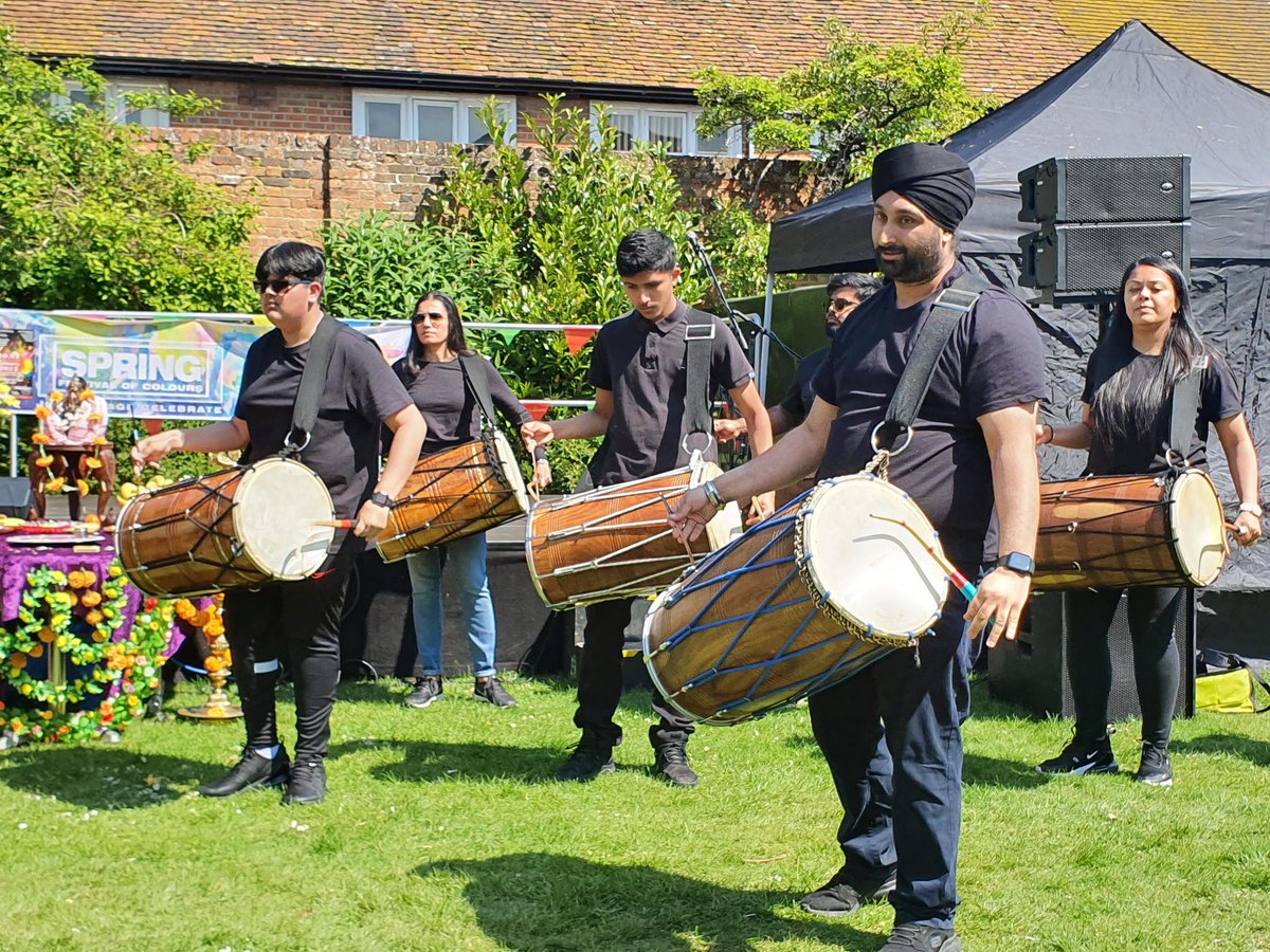 The Amazing Draumatic Dhol Drummers in action today at Festival of Colours in Museum gardens.