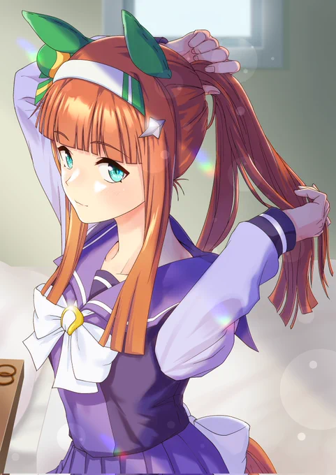 「こんな感じだけど、どう?スペちゃん」
#サイレンススズカ生誕祭2022
#サイレンススズカ誕生祭2022

お誕生日はポニテにして♡とお願いされ、試しにやってみたスズカさん。
#ウマ娘 #サイレンススズカ 