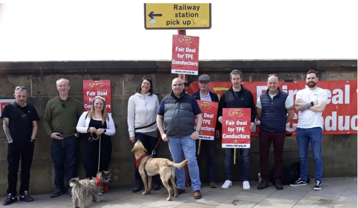 RMTunion's tweet photo. From Lincolnshire through Yorkshire to Lancashire, from Humberside to Merseyside, from Manchester to Newcastle and Sheffield to Scotland #OurUnityOurStrength @RMTunion fighting for a #FairDealforTPEConductors ✊ https://t.co/x7roLL571G