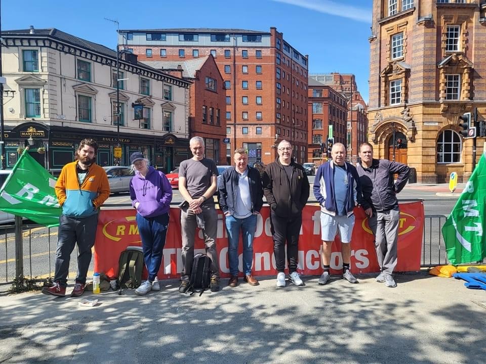 RMTunion's tweet photo. From Lincolnshire through Yorkshire to Lancashire, from Humberside to Merseyside, from Manchester to Newcastle and Sheffield to Scotland #OurUnityOurStrength @RMTunion fighting for a #FairDealforTPEConductors ✊ https://t.co/x7roLL571G