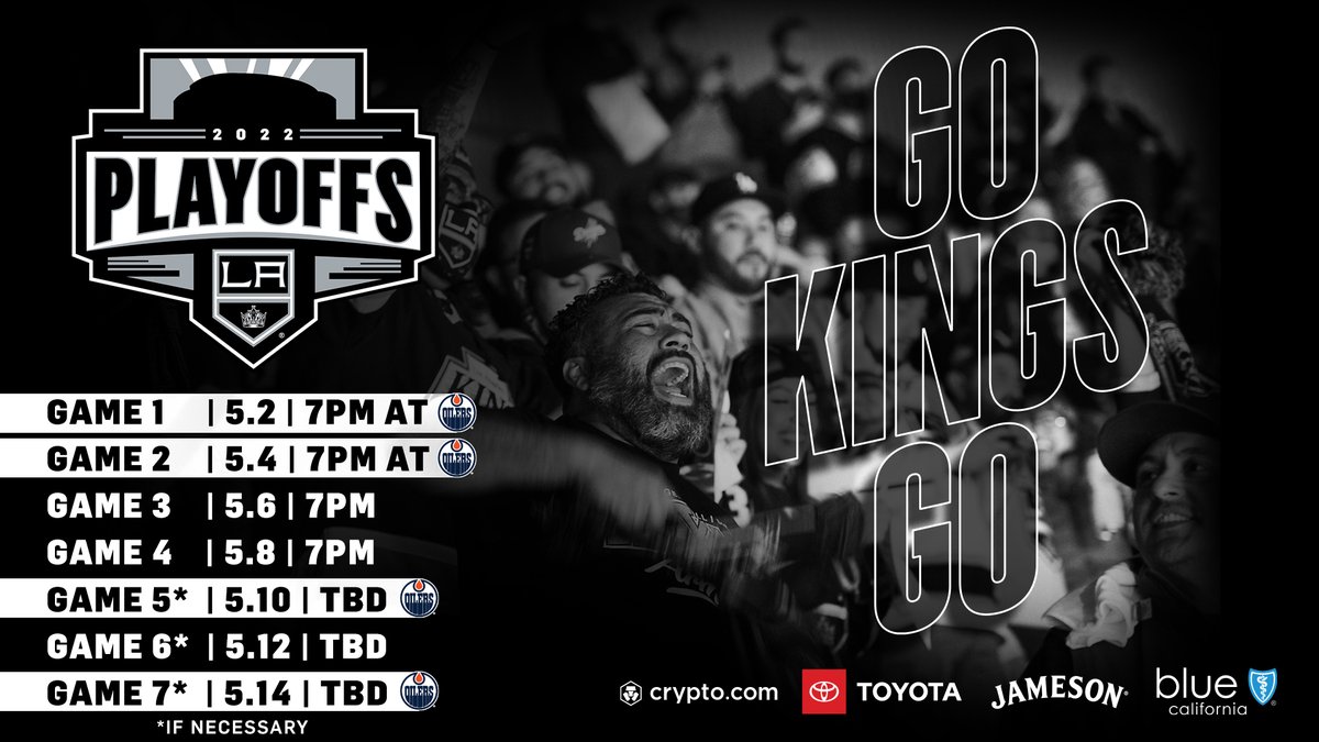 LAKings's tweet photo. It’s playoff time. 

📲 https://t.co/GBuBWqBQjY https://t.co/q4YzhTS5IA