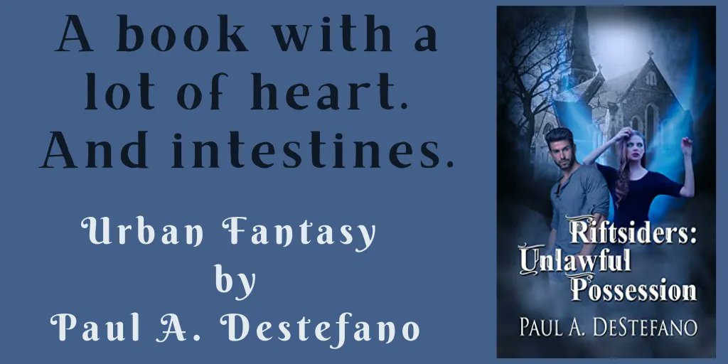 Dating tips for the possessed: Make sure your demons are compatible and share similar interests, too.
Riftsiders: Unlawful Possession
#ParanormalRomance #Horror #WRPBks buff.ly/3tXTKOq  <a href="/TDIPaulD/">Paul A. DeStefano. Author and game guy.</a>