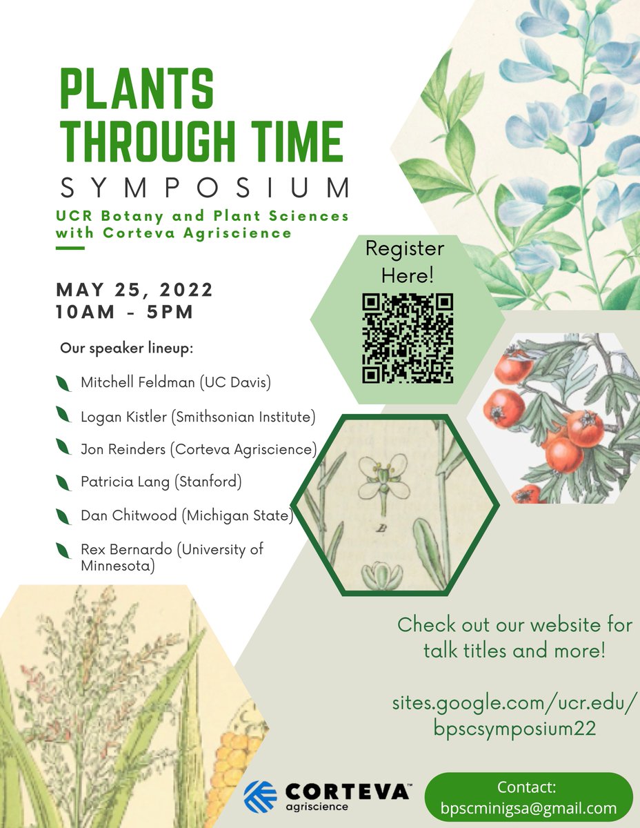 Please join us for our Plants Through Time Virtual Symposium on Wednesday, May 25, 10am-5pm.

For more information and to register, visit sites.google.com/ucr.edu/bpscsy…