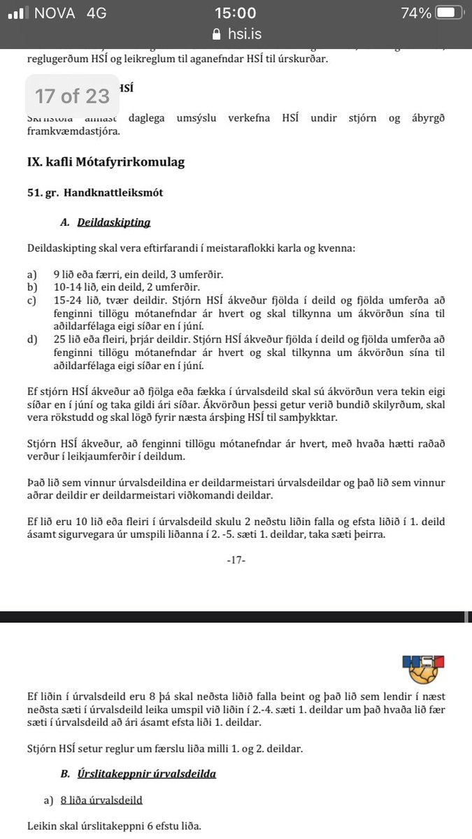 Er ég að misskilja þetta eitthvað?     14 lið skráð til leiks kvennamegin. Af hverju erum við þá ekki með eina deild. Tillaga felld um eina deild kvennamegin á ársþingi HSÍ. öll Olís lið nema HK kusu gegn tillögunni. #handbolti