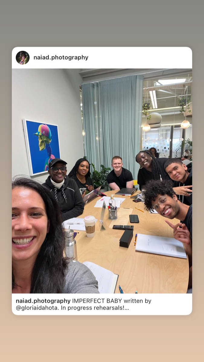 IMPERFECT BABY written by <a href="/GloriaWilliams/">Gloria Williams</a> directed by <a href="/LaraGenovese/">Lara Genovese</a> 
Winner of the 2022 Scriptwriters &amp; Co International festival for "Best full length play"
Such a brilliant week of R&amp;D at <a href="/ParkTheatre/">Park Theatre</a> thank you to such a wonderful team!  <a href="/DomingoAnni/">Anni Domingo</a> 🎭🙌🏿❤️
#ImperfectBaby