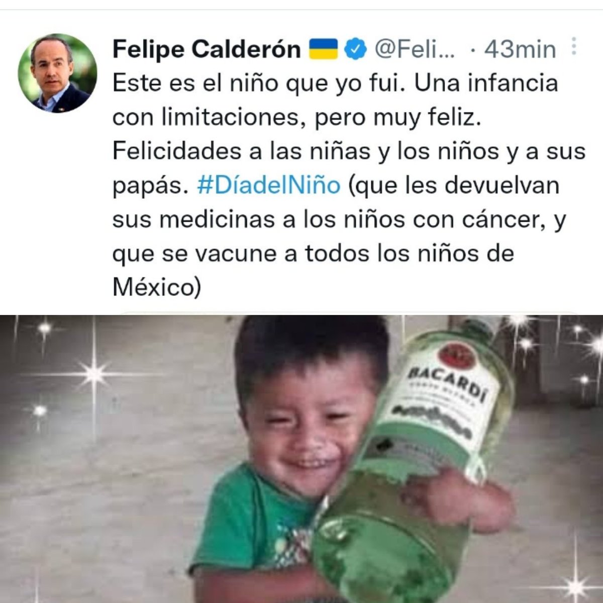 Conmovedor tuit de @FelipeCalderon por el #DiaDelNino 🥲