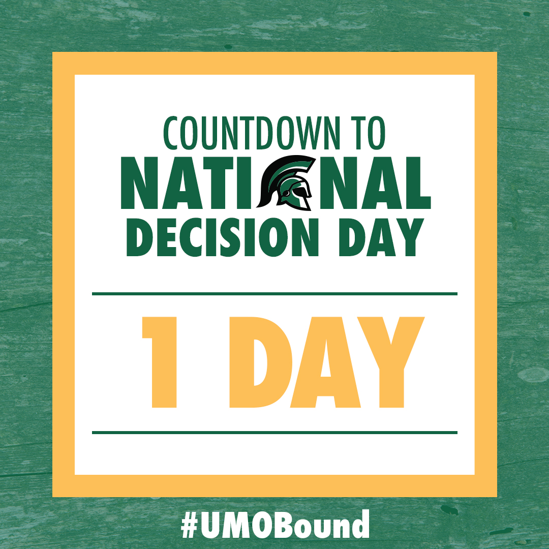 1 more day until national decision day! #UMObound
