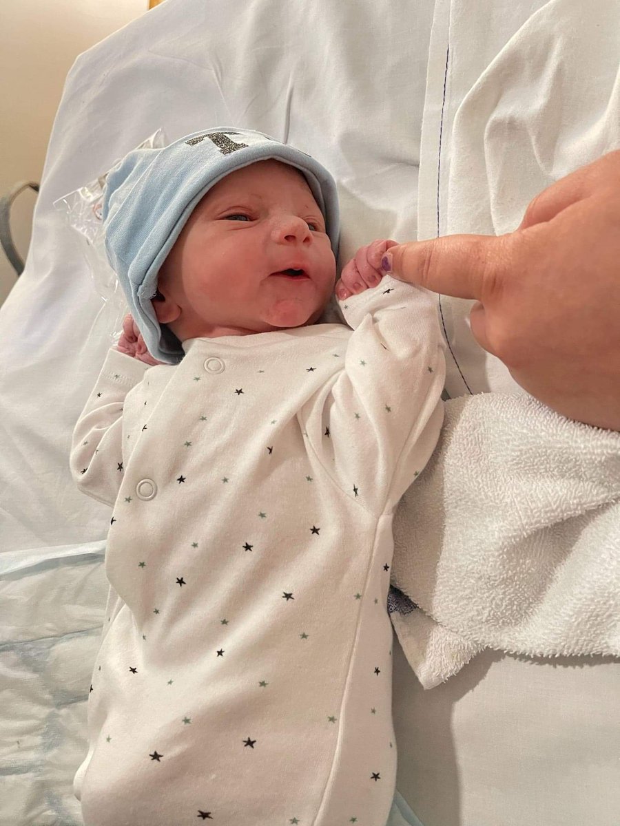 PUNCJENT's tweet photo. I can finally share that my nephew Tony John (TJ) Cowan Telfer was born on 27th April 2022 at 1620 weighing 6lbs 15oz 

Can't believe how much I love him already https://t.co/iBEsza41ru