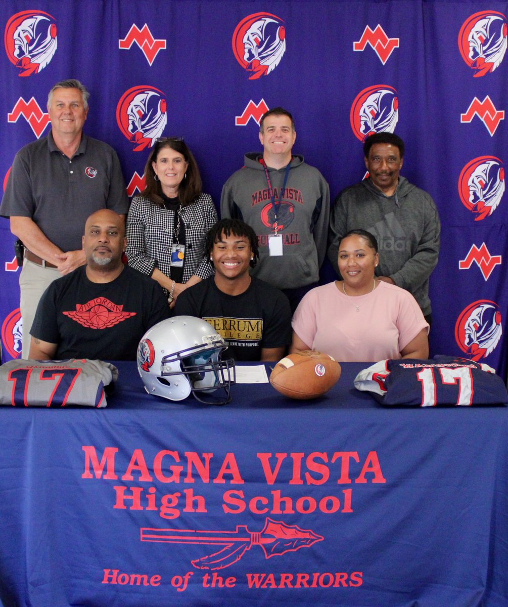 Magna Vista senior Rion Martin committed this week to continue his football career at Ferrum College in the fall. Martin accounted for 30 total touchdowns for the Warriors and was twice named First Team All-Piedmont District last season.