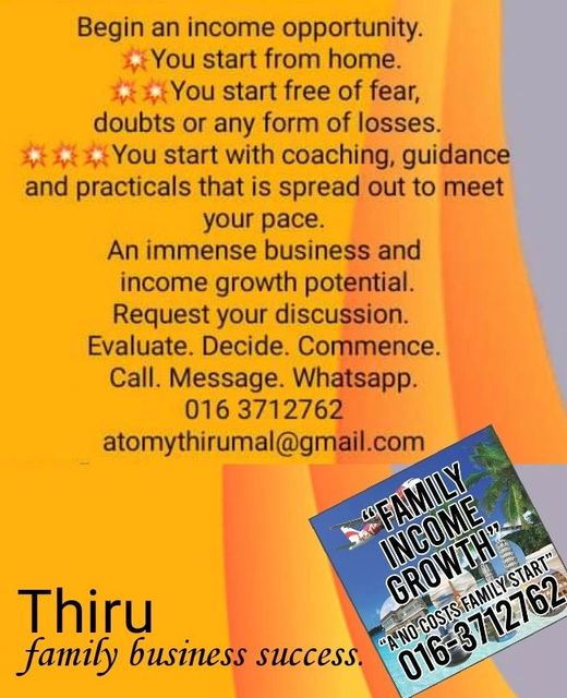 kthiruselvam's tweet photo. https://t.co/gz8em4SEAK
https://t.co/47vyHbITU2
#Prepare self for a #passiveincome with atomy.
An #AtomyConsumer can be a #AtomyDistributor. Earnings can be built from +-RM80 per day to +-RM500 per day every time a distributor qualifies in the points system. Start at no costs. https://t.co/L4U7URIeXh